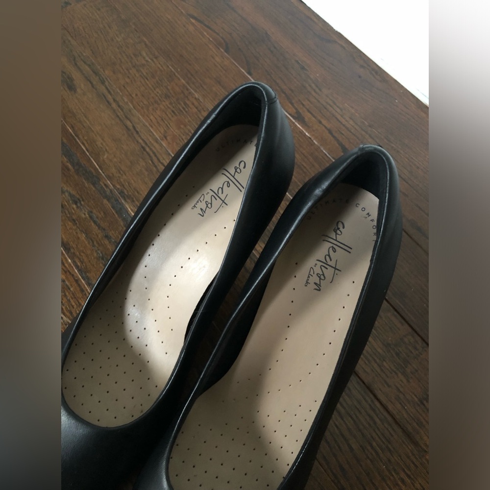 Clarks Women’s 8 Black Ambyr Joy High-Heeled (3.25”) Comfort Leather Pumps EUC! - Picture 6 of 12